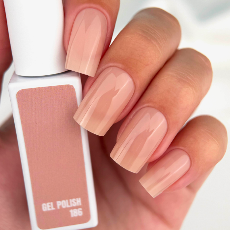Gel nail polish beige JOIA vegan Nude Atelier №186, enamel (6 ml)