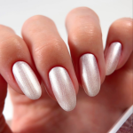 Gel nail polish pink JOIA vegan Petal Shine №02P, pearl (6 ml)