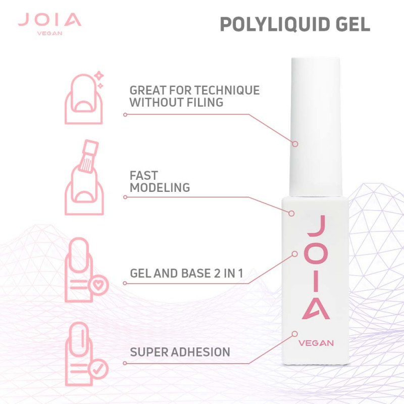 JOIA vegan PolyLiquid Gel, Delicate White, 8 ml