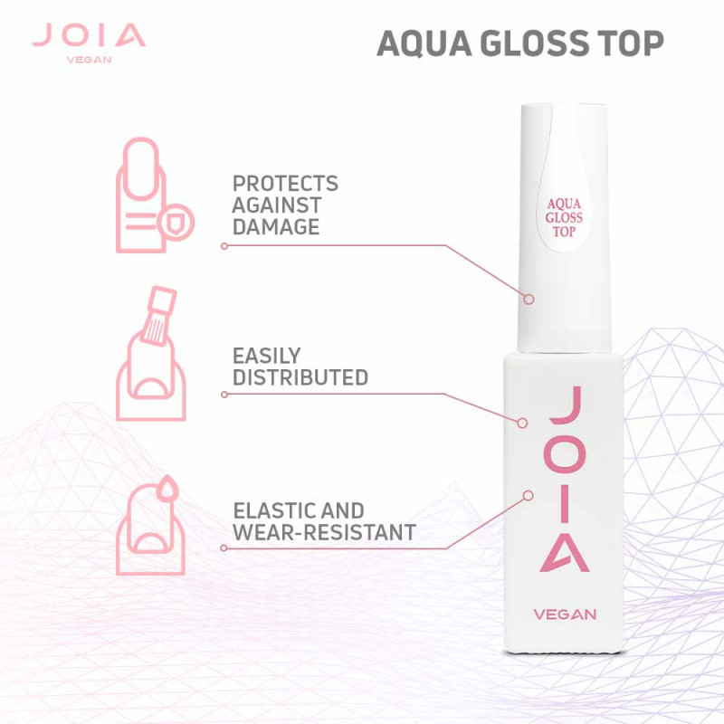 JOIA vegan Aqua Gloss Top No Wipe, 15 ml