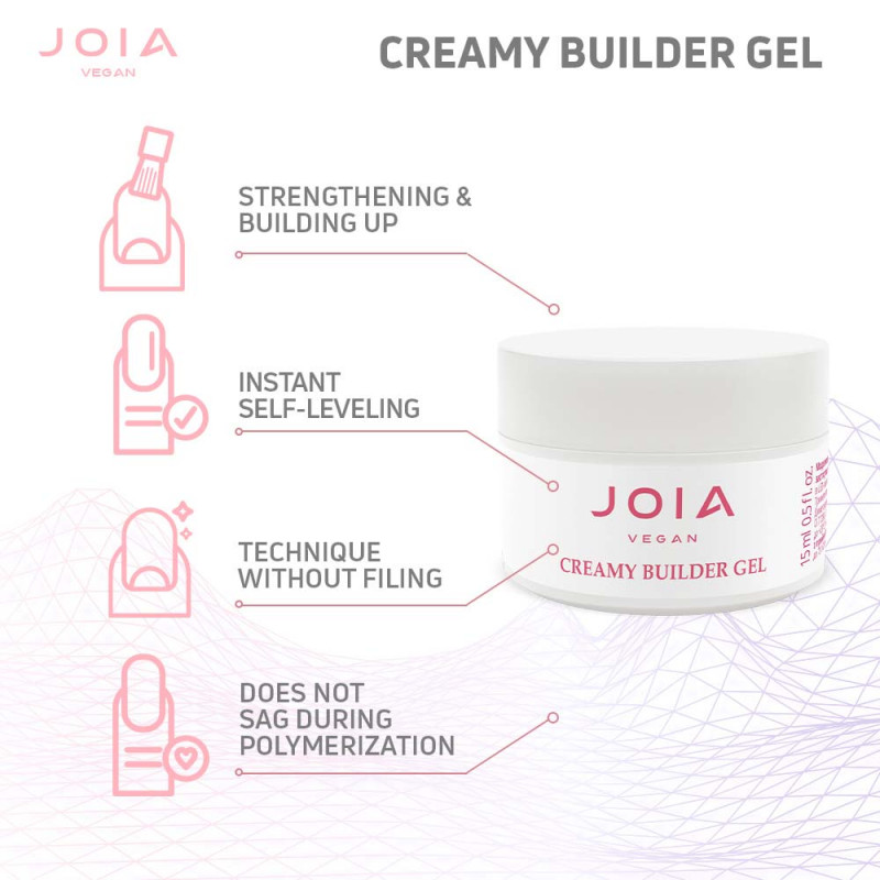 JOIA vegan Creamy Builder Gel, Diamond Frost, 15 ml