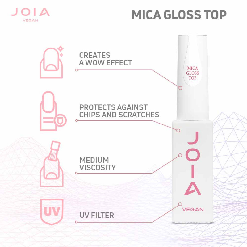 JOIA vegan Mica Gloss Top No Wipe, 15 ml