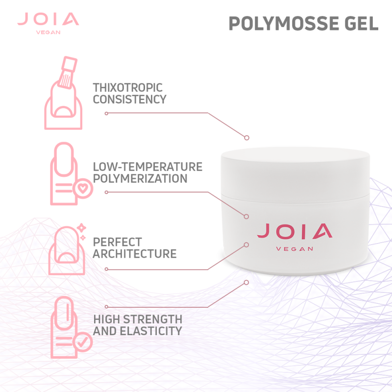 JOIA vegan Polymousse Gel, 02 Peach Cloud, 15 ml