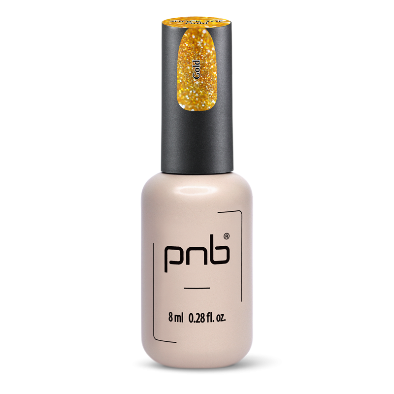 UV/LED Shoсk Top PNB, Gold, No Wipe, 8 ml