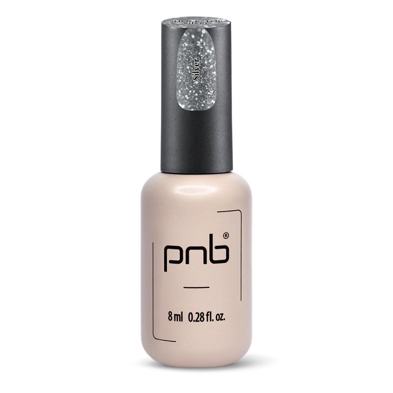Top Hybrydowy UV/LED Shock Top PNB, Silver, No Wipe