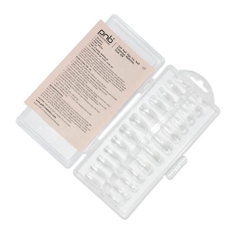 Tipsy żelowe / Górne formy Gel Nail Tips Ballerina PNB, Soak off 240 pcs