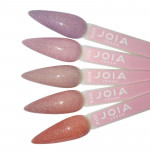 A palette of gel polishes on tips 070-074 JOIA vegan