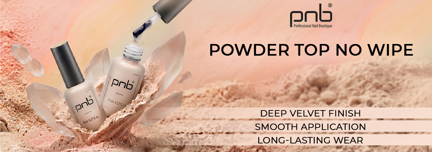 Introducing a luxurious new product – the Powder Top No Wipe PNB matte top coat!