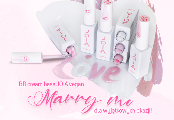 Nowe eleganckie odcienie kolekcji Marry me! z linii BB cream base JOIA vegan