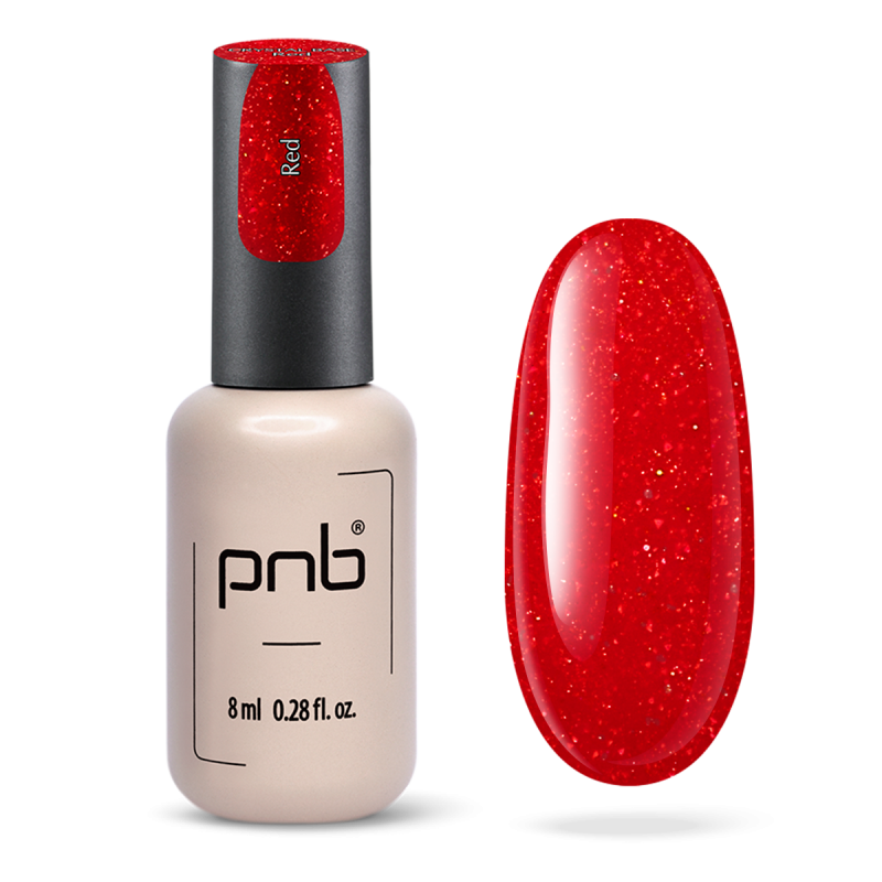 PNB UV/LED Crystal Base, Red, 8 ml