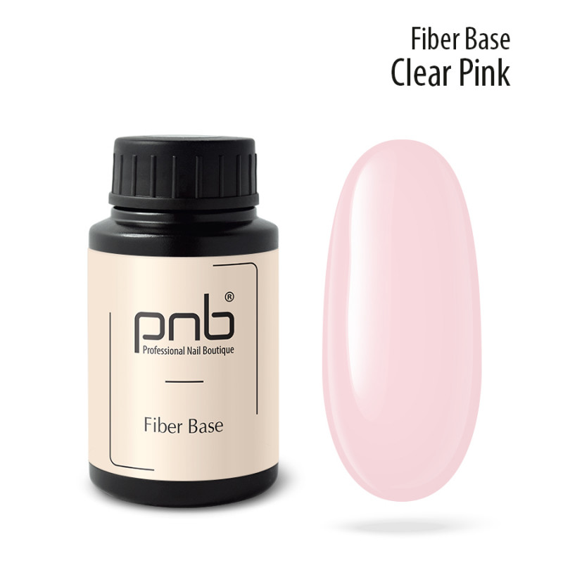 PNB UV/LED Fiber Base, Clear Pink, 30ml