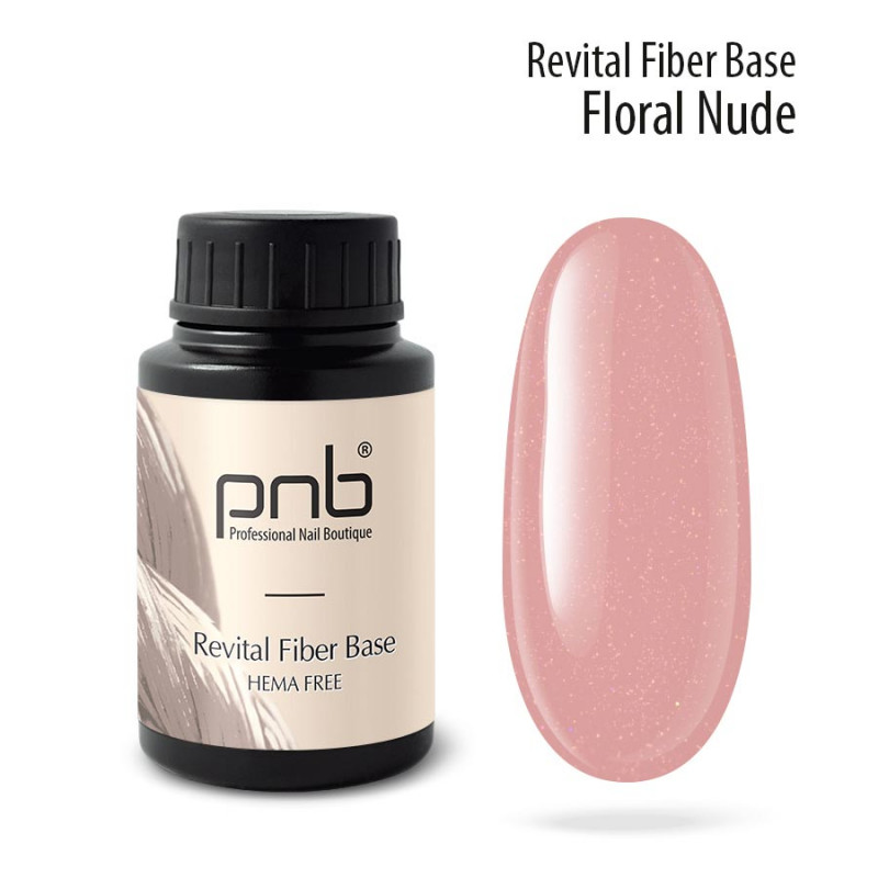PNB UV/LED Revital Fiber Base, Floral Nude, HEMA FREE 30 ml