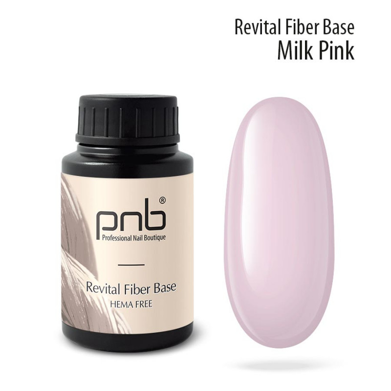 PNB UV/LED Revital Fiber Base, Milk Pink, HEMA FREE 30 ml