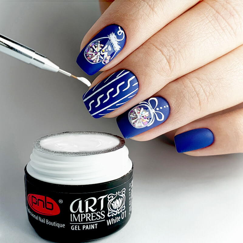 Gel Nail Paint PNB Art Impress 01, white