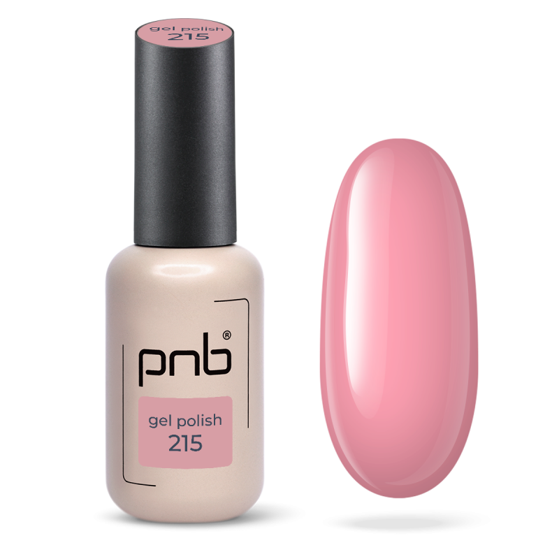 Gel nail polish pink PNB №215, enamel (8 ml)