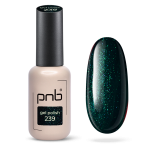 Gel nail polish green PNB №239, with shimmer (8 ml)