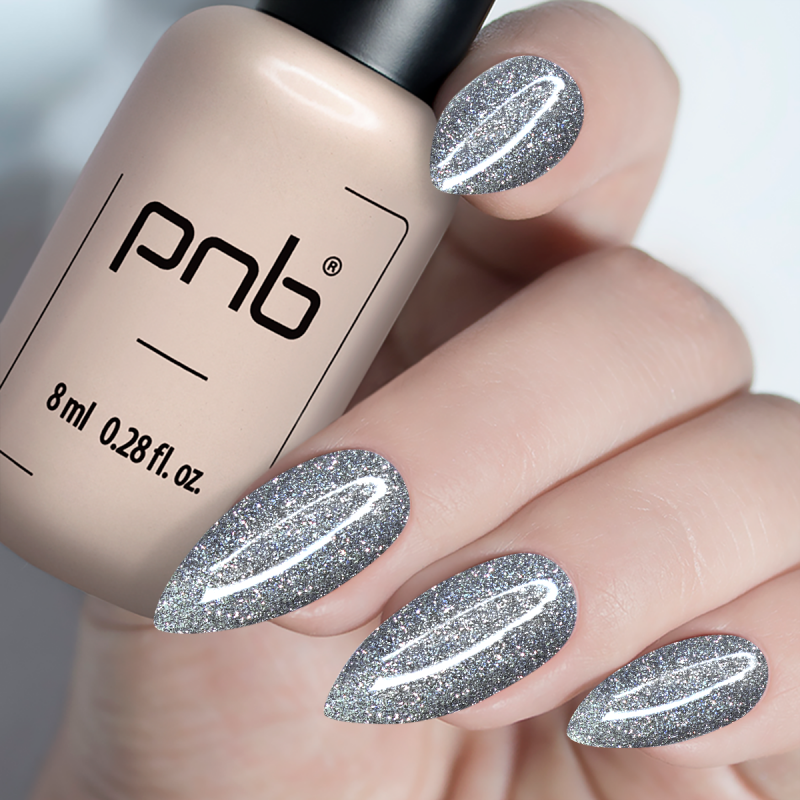 UV/LED Gel Polish SHOCK EFFECT 01 Silver PNB 8 ml