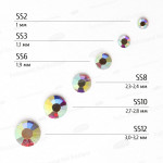 Rhinestones PNB Colorful mix ss2, ss3, ss6, ss8, ss10, ss12, 1440 pcs