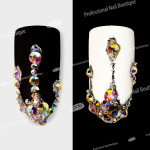 Rhinestones PNB Colorful mix ss2, ss3, ss6, ss8, ss10, ss12, 1440 pcs