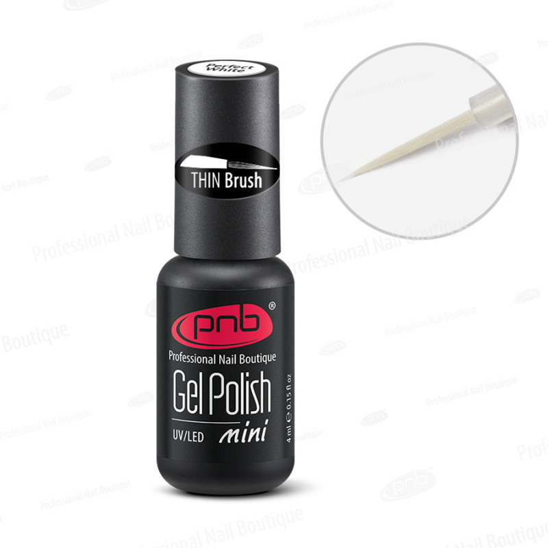 Gel Nail Polish Perfect White PNB mini 001, 4 ml