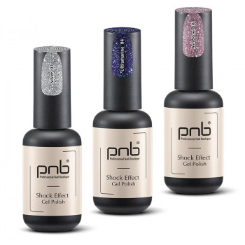 Reflective nail gels polish