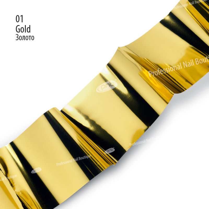 Nail Art Transfer Foil PNB 01 Gold, 4х100 cm