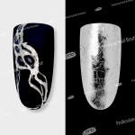 Nail Art Transfer PNB Foil 02 Silver, 4x100 cm