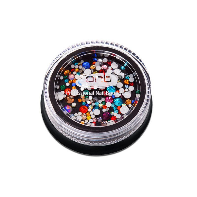 Rhinestones PNB Colorful mix ss2, ss3, ss6, ss8, ss10, ss12, 200 pcs