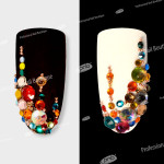 Rhinestones PNB Colorful mix ss2, ss3, ss6, ss8, ss10, ss12, 200 pcs