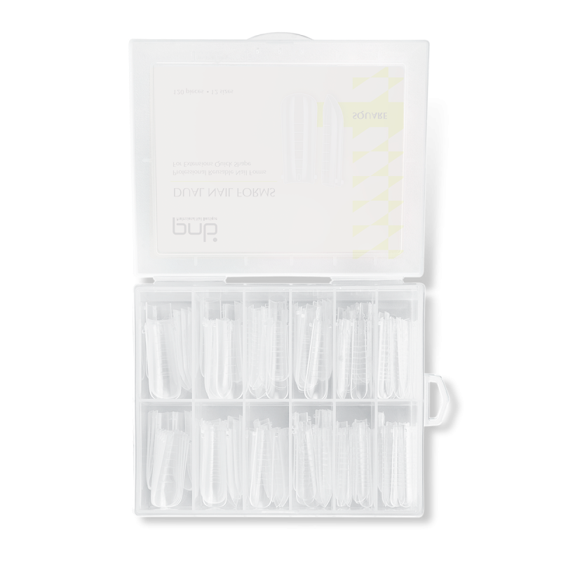 Tipsy - formy  wielokrotnego użytku Dual Nail Forms PNB, Square 120 pcs