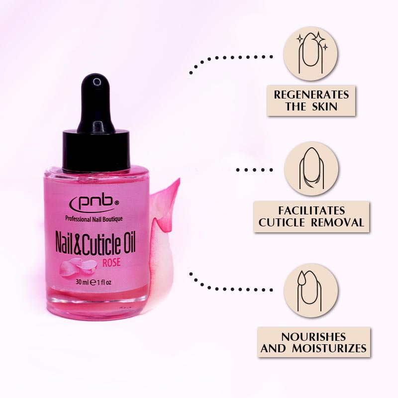 PNB Nail&Cuticle Oil, Rose, 30 ml 