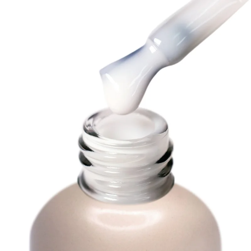 Baza hybrydowa z włóknami nylonowymi UV/LED Revital Fiber Base PNB, Milk White, HEMA FREE, 8 ml