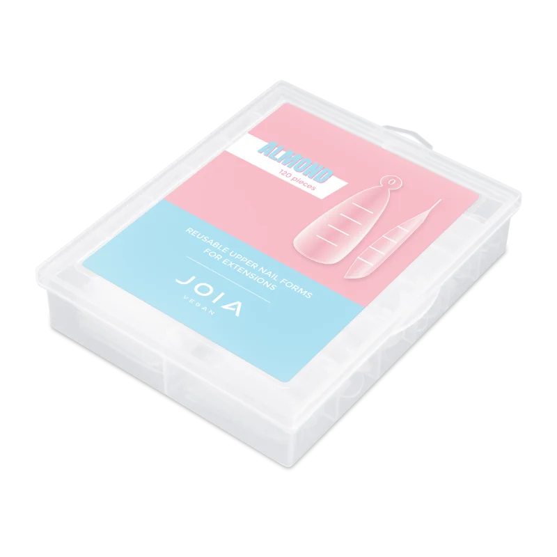 JOIA vegan Reusable upper nail forms for extensions, Almond, 120 pcs.