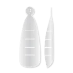 JOIA vegan Reusable upper nail forms for extensions, Almond, 120 pcs.