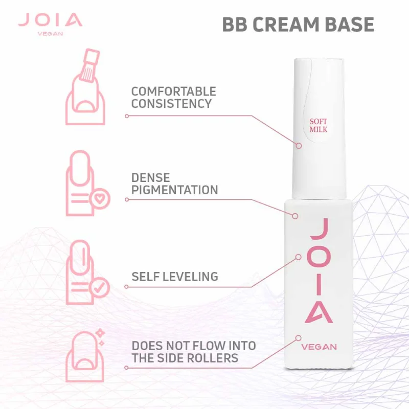 Kamuflująca baza BB cream base Soft Milk JOIA vegan, 8 ml