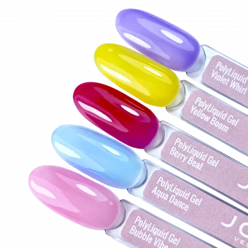 Wzornik PolyLiquid gel JOIA vegan, 5 witrażowych kolorów limit