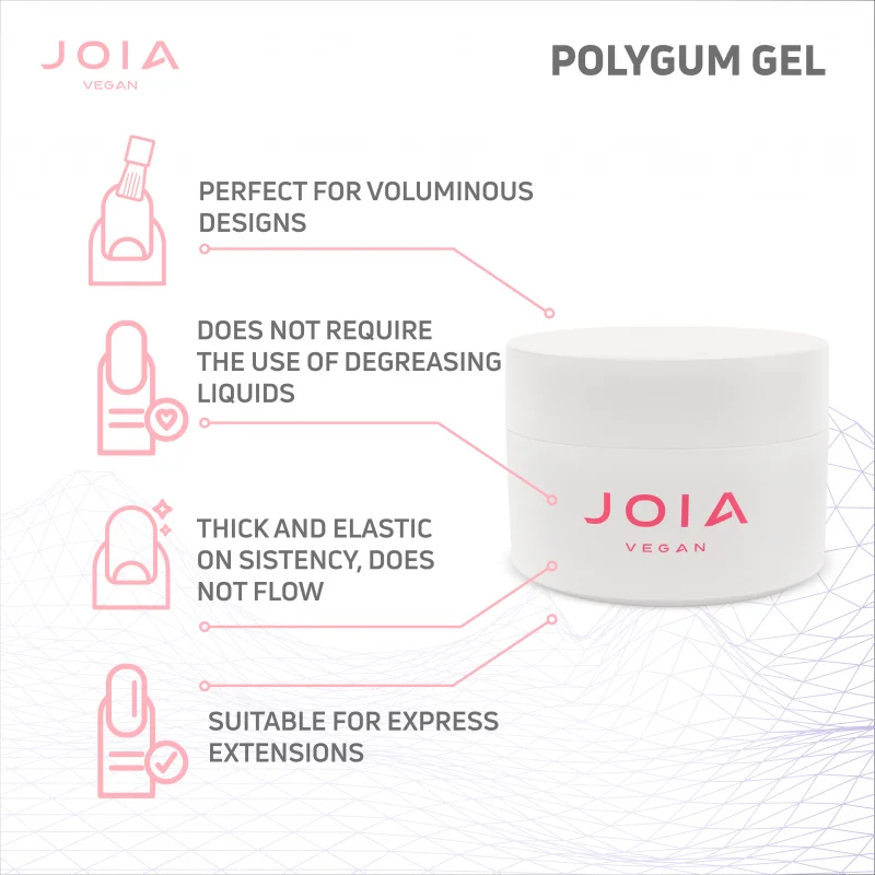 JOIA vegan Polygum Gel, Purple Love 04, 15 ml