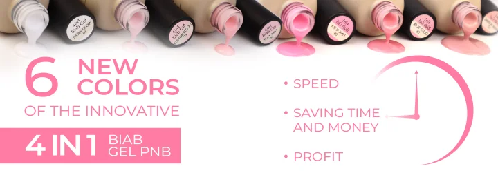 Expanding the color palette of the innovative product 4 in 1 BIAB Gel PNB!