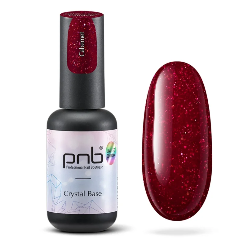 Baza hybrydowa UV/LED Crystal Base PNB, Cabernet, 8 ml