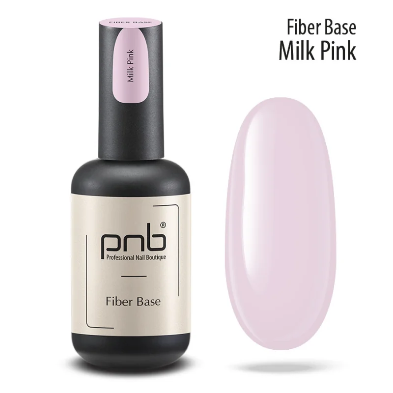 Baza hybrydowa z włóknami nylonowymi  UV/LED Fiber Base Milk Pink 17 ml