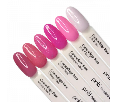 A palette of Camouflage Base PNB pink collection, 6 colors