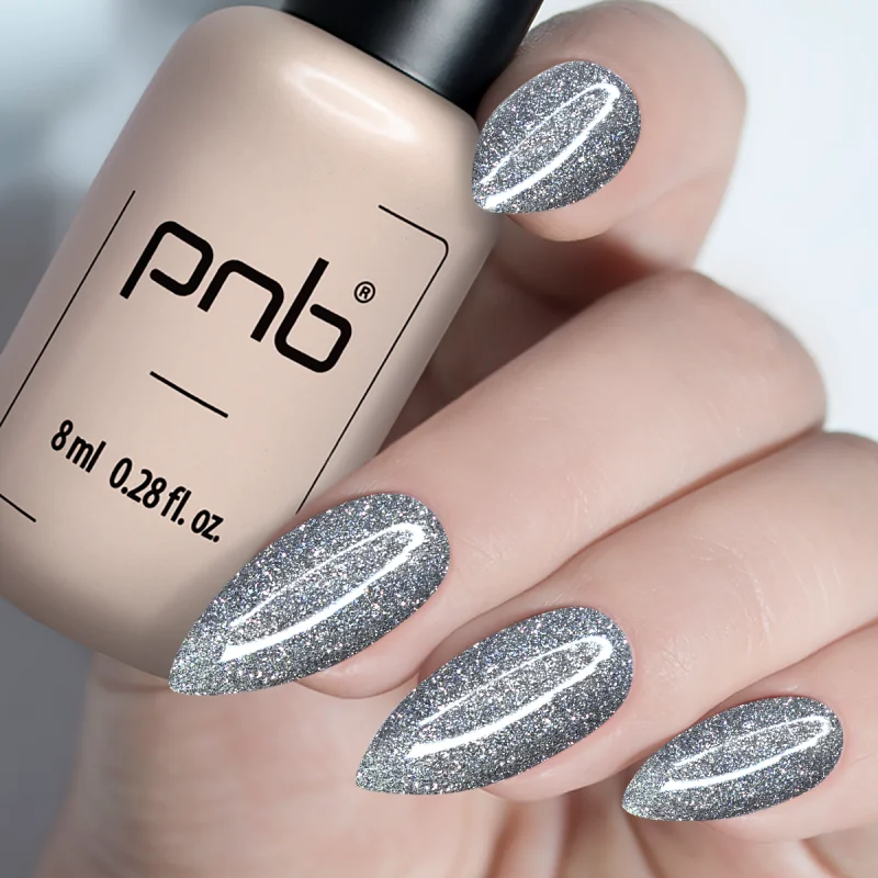 UV/LED Gel Polish SHOCK EFFECT 01 Silver PNB 8 ml