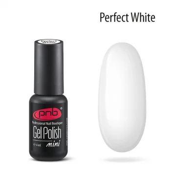 Gel Nail Polish Perfect White PNB mini 001, 4 ml