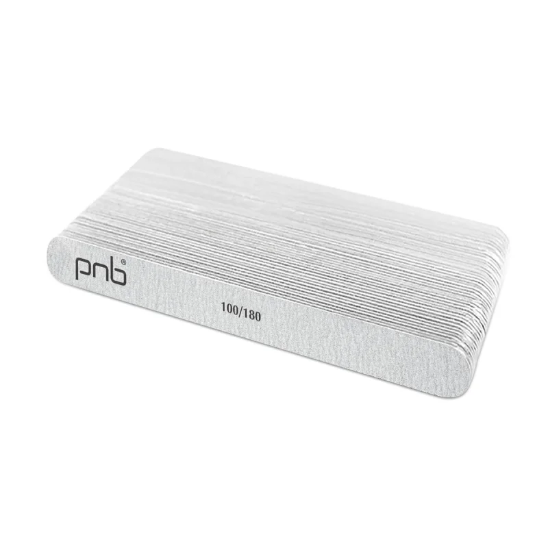 Zestaw Pilników Do Paznokci PNB 100/180 Gray, Prosty, 25 Szt