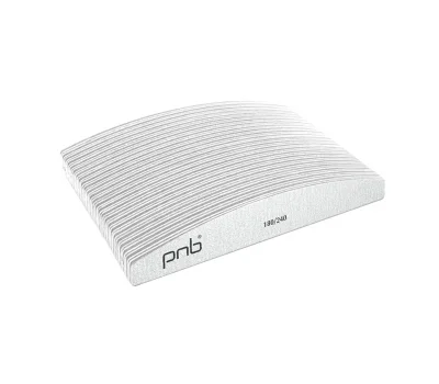 Set of nail files PNB 180/240 Gray, half circle, 25 pcs.