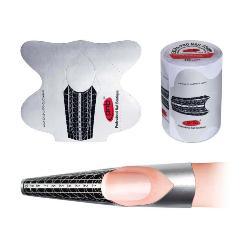 Szablony do przedłużania paznokci ExtraPro Nail Forms PNB (100 pieces/roll)