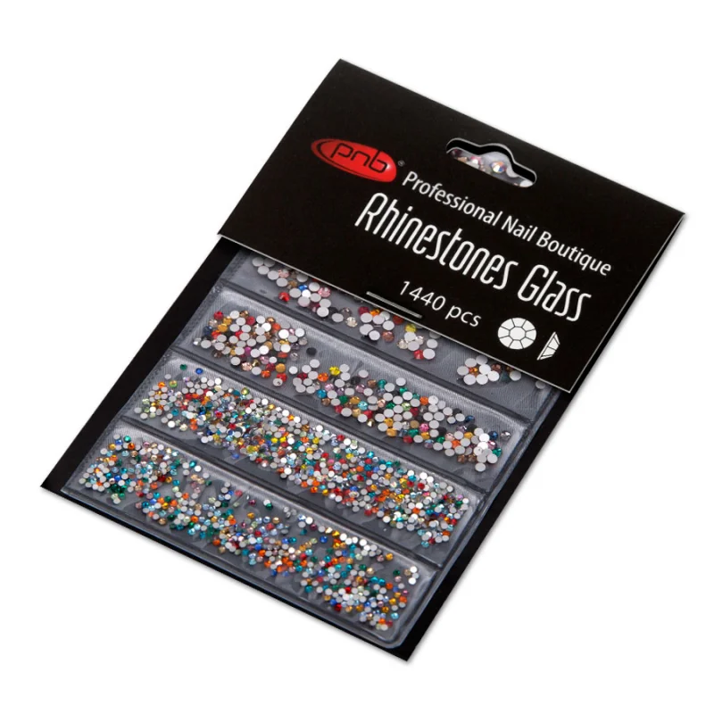 Rhinestones PNB Colorful mix ss2, ss3, ss6, ss8, ss10, ss12, 1440 pcs