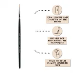 Pędzelek do zdobień 14D Nail Art Brush round 4-S PNB, nylon, 8 mm