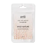 PNB Silikonowe moldy dla górnych form Wild Nature Nail Art Molds, Crocodile pattern, 12 szt